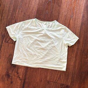 Light Green Cropped Athletic T-Shirt - Girls size 10-12